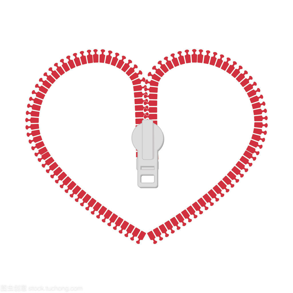 拉鏈拉鏈心愛的心矢量圖形圖標